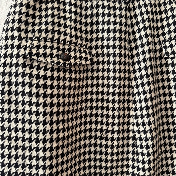 Marc Jacobs Houndstooth Wool Blend Mini Skirt - Black & White - Size 10 - Picture 6 of 7